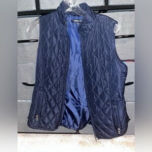 Women’s Blue Vest with Cinch in the Back